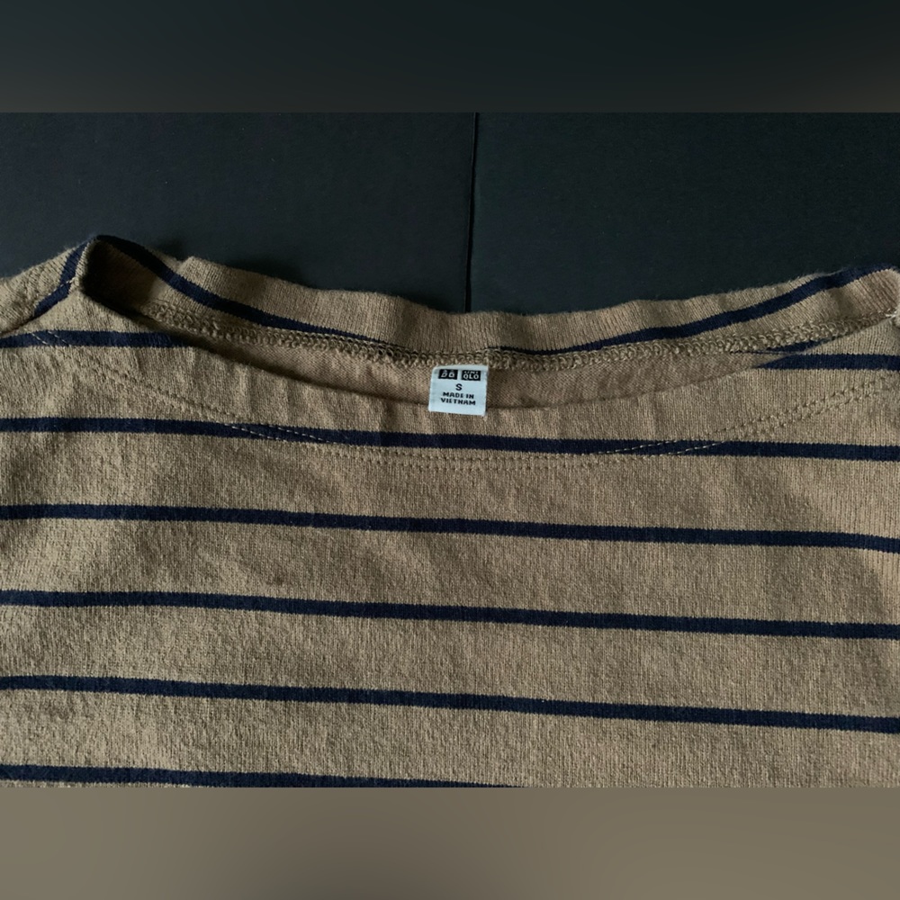 UNIQLO striped boat neck long-sleeved T-shirt - Picture 2 of 4
